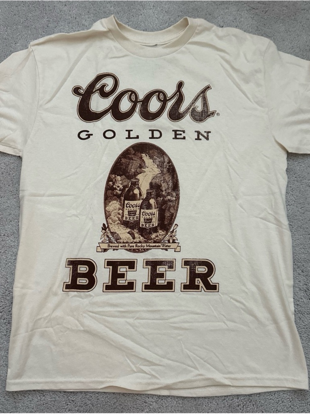 Coors Golden Beer Graphic Tee - Cream